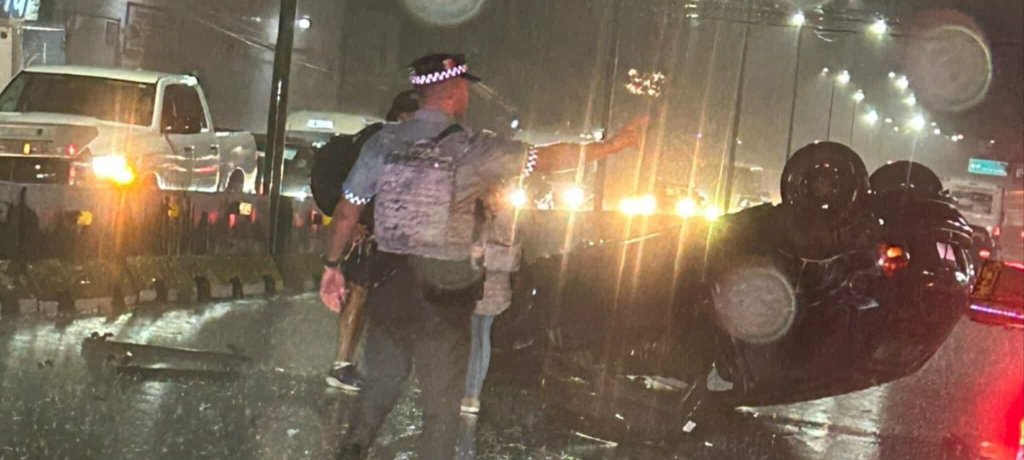 Se registra choque volcadura en Calzada La Huerta de Morelia, salida a Pátzcuaro 