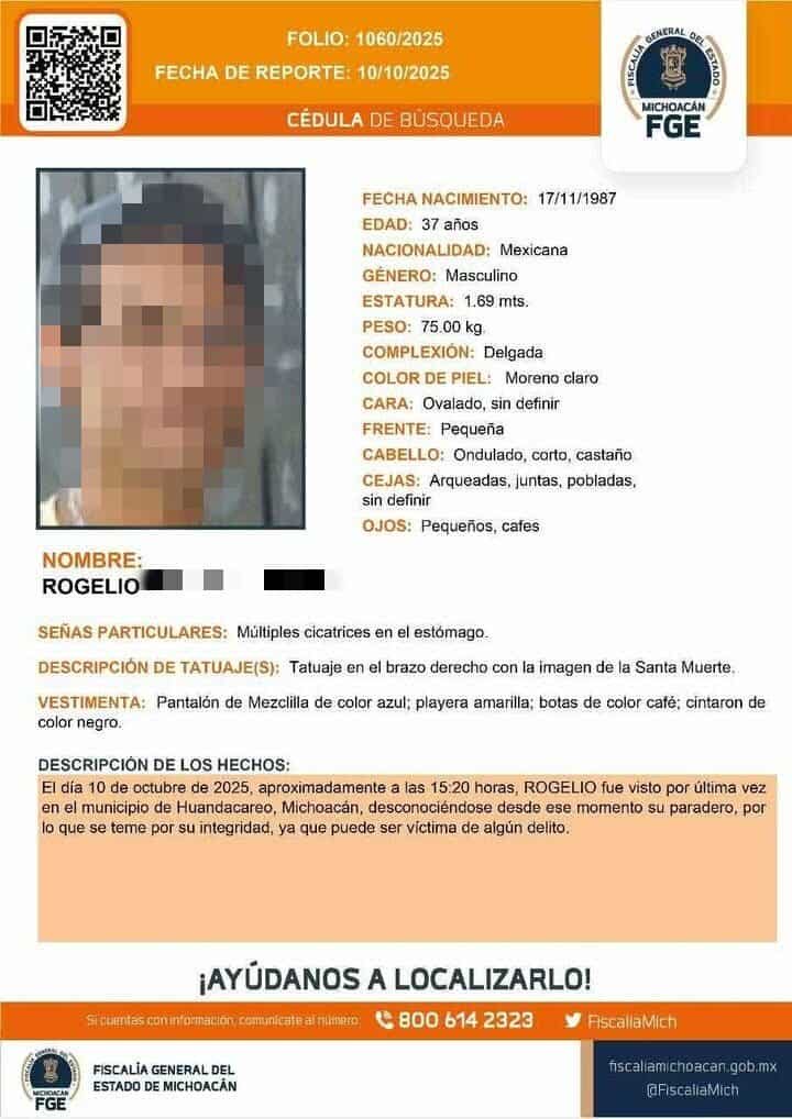 Hombre reportado desaparecido es hallado ejecutado en Tarímbaro