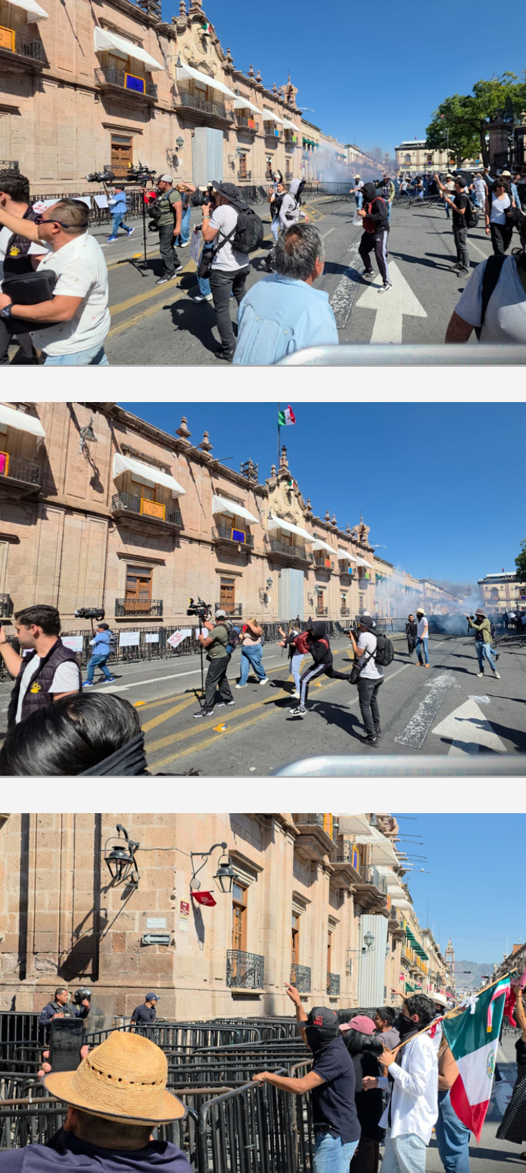 Manif3staciones por as3sinato de Carlos Manzo en Morelia, concluyen en disturbi0s y al menos 3 detenid0s