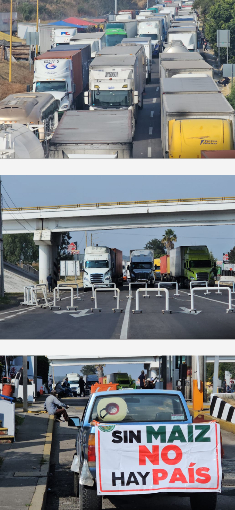 Michoacán segundo día con bloqueos; productores y transportistas paralizan rutas