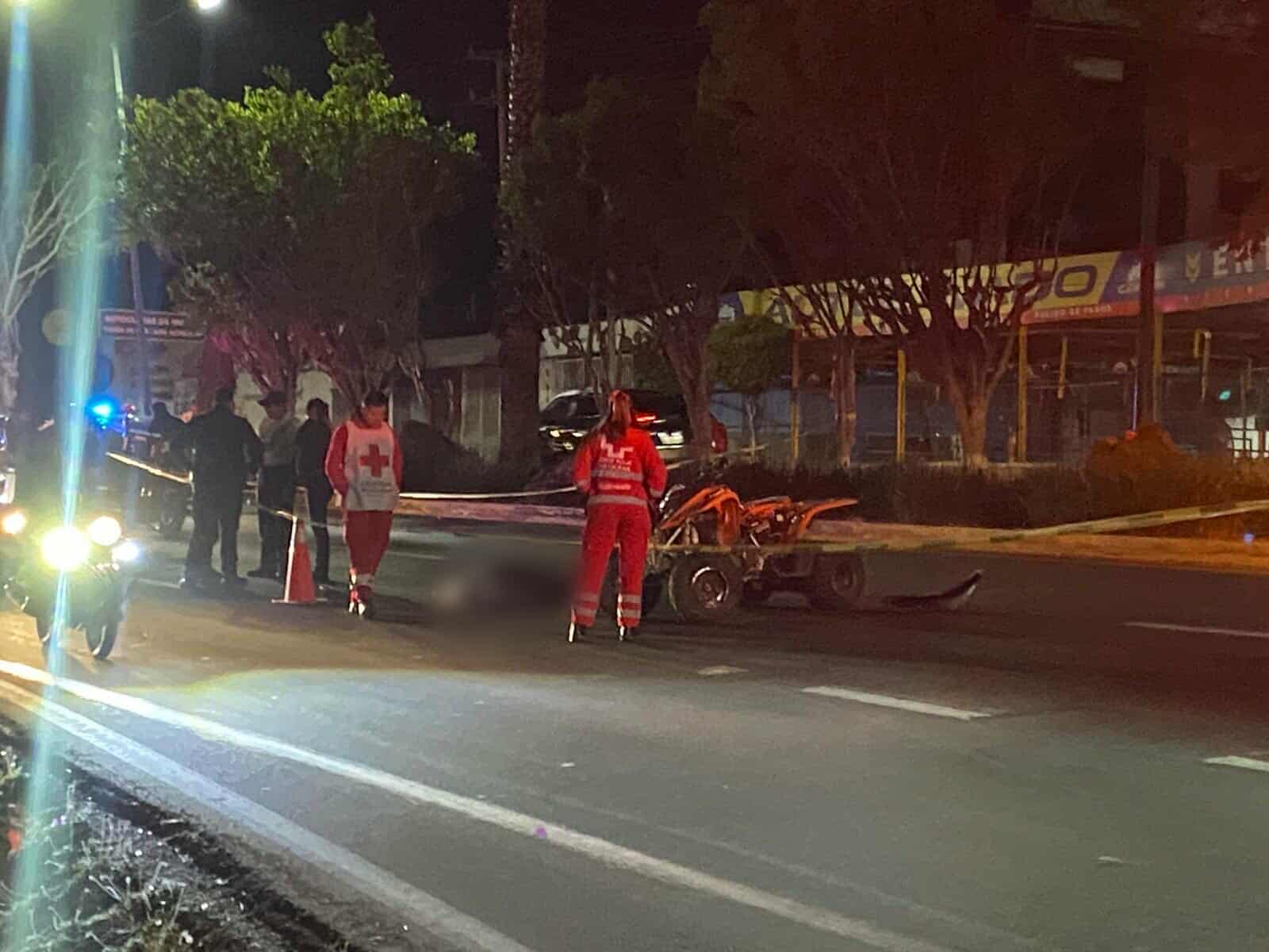 Hombre muere en accidente de cuatrimoto sobre el Libramiento Sur de Morelia 