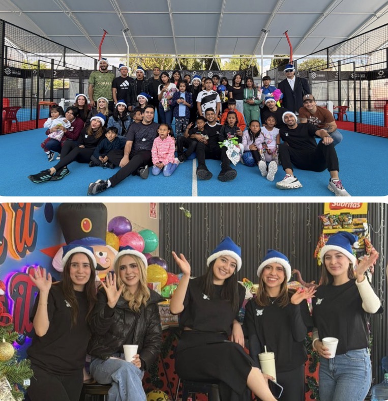 Niñas y niños de casa hogar viven experiencia deportiva en Pádel Box durante posada solidaria