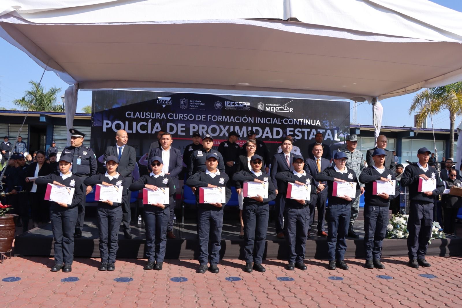 Michoacán refuerza seguridad con 500 nuevos policías de proximidad