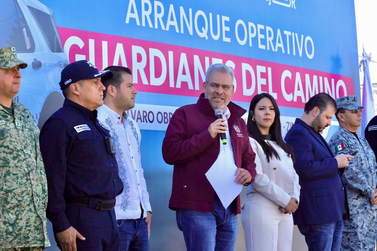 Bedolla pone en marcha operativo "Guardianes del Camino" para blindar zona del Aeropuerto de Morelia